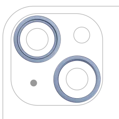 Back Camera Bezel Ring Only Compatible For iPhone 14 / 14 Plus (Blue) (2 Piece Set) - Apple iPhone 14 Plus