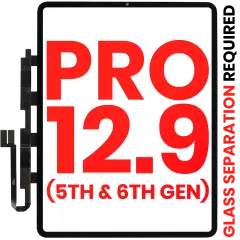 Digitizer Compatible For iPad Pro 12.9" 5th Gen (2021) / 12.9" 6th Gen (2022) (Glass Separation Required) (Aftermarket Plus) (All Colors) - Apple iPad Pro 12.9 5th Gen (2021)